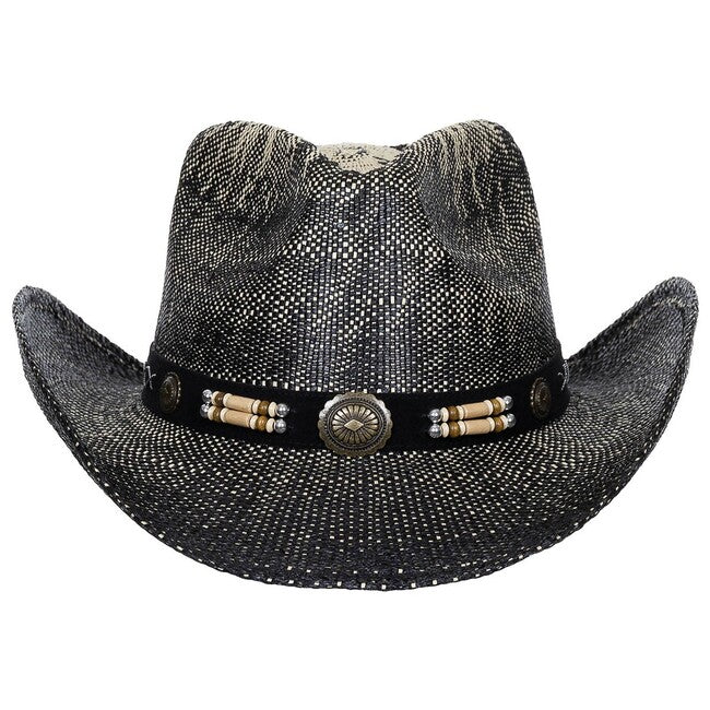 Fox Outdoor Strohhut Texas mit Hutband, schwarz-braun