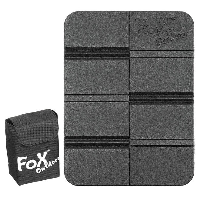 Fox Outdoor Thermopad unter dem Sitz faltbar mit MOLLE-tasche, schwarz