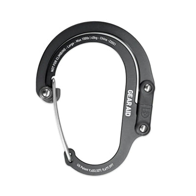GearAid Karabinerhaken schwarz L