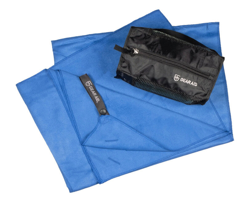 GearAid Microfiber Towel mikrofaser-handtücher mit antibakterieller behandlung und netztasche 75 x 120 cm kobaltblau