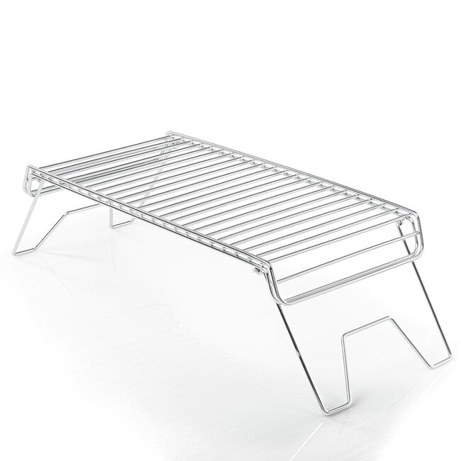 GSI Outdoors Klappbarer Grillrost aus Edelstahl für offenes Feuer