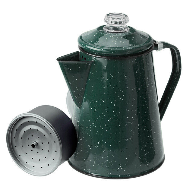 GSI Outdoors Perkolator emaillierter wasserkocher 1,2 l, grün