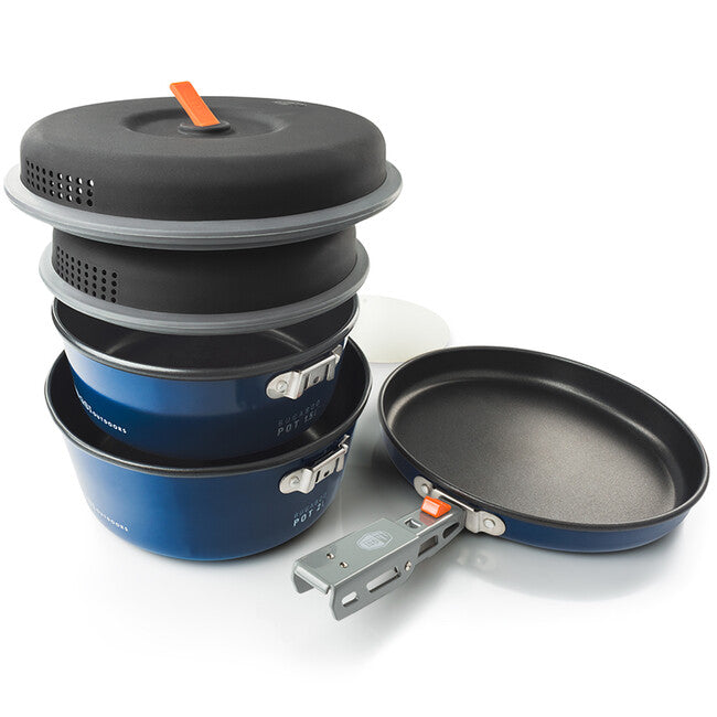 GSI Outdoors Bugaboo Base Camper 1,5 + 2 l Teflonbeschichtetes Kochgeschirr-Set für 2 Personen