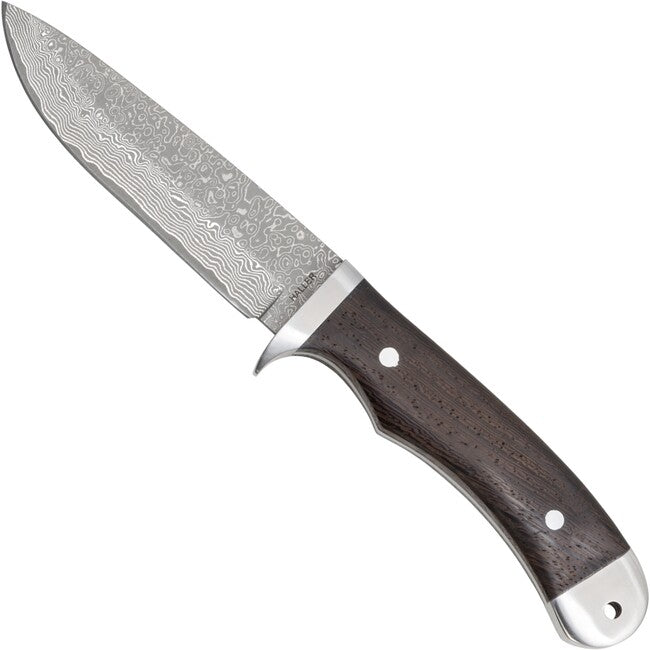 Haller Damastmesser mit feststehender Klinge, wenge