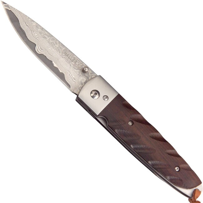 Haller Damast-Klappmesser, sandal wood