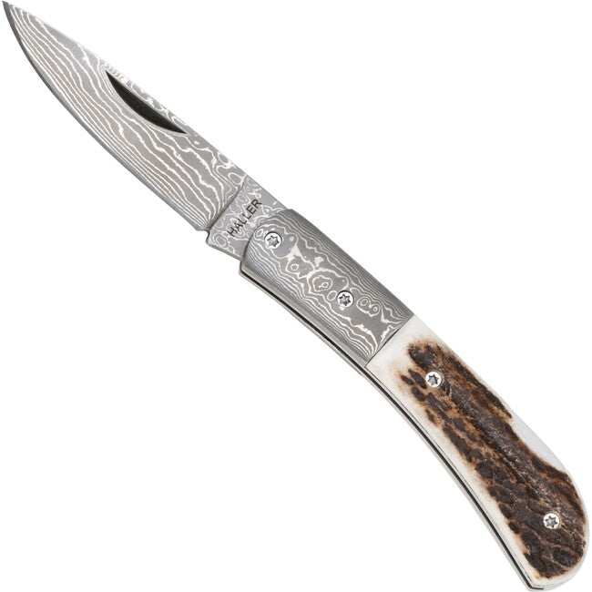 Haller Damast-Klappmesser, stag