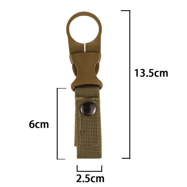 DRAGOWA TACTICAL Oasis flaschenhalter aus nylon mit karabiner, khaki