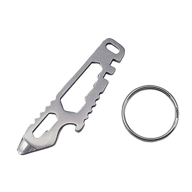 DRAGOWA TACTICAL Schlüsselanhänger multitool Sandstein, silber