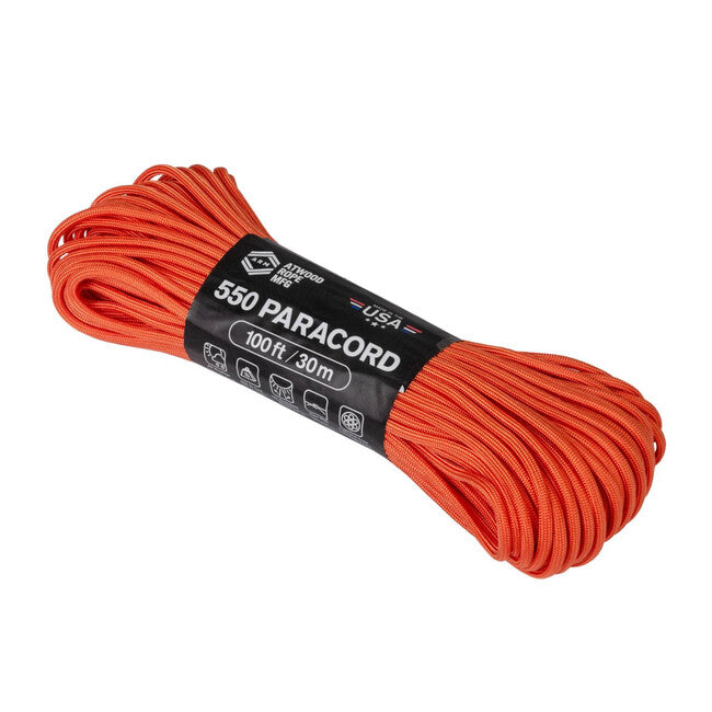 Helikon-Tex 550 Paracord (100 Fuß) , gebranntes Orange