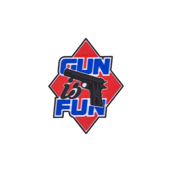 Helikon-Tex "Gun is Fun" Aufnäher - PVC - rot
