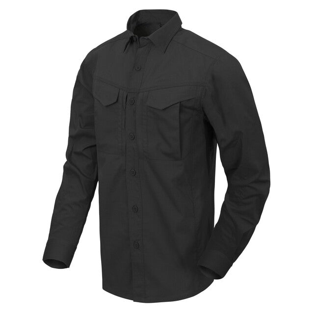 Helikon-Tex Defender Mk2 Hemd mit langen Ärmeln - PolyCotton Ripstop, schwarz