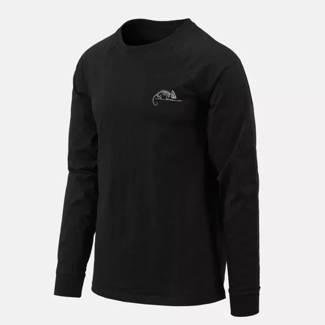 Helikon-Tex Langarmshirt mit Logo, schwarz