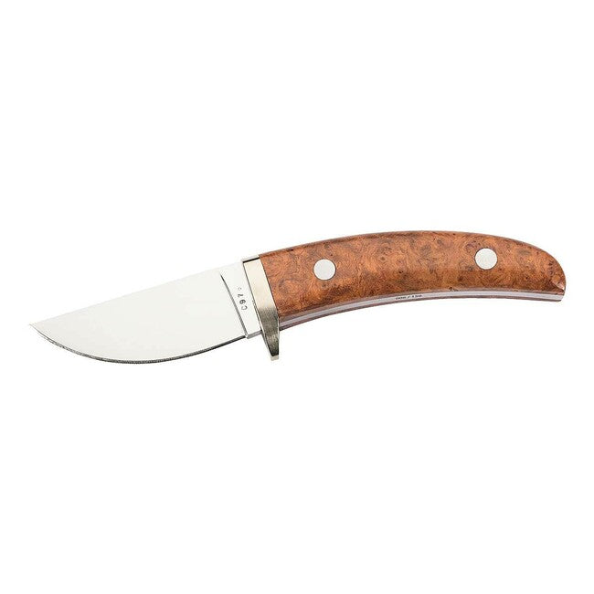 Herbertz 150 Jahre Gürtelmesser Jubiläumsmesser mit feststehender Klinge 7cm, braun, Holz, Lederscheide