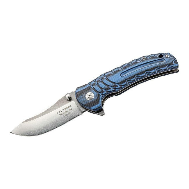 Herbertz Einhandtaschenmesser 8,2cm, g10, blau-schwarz