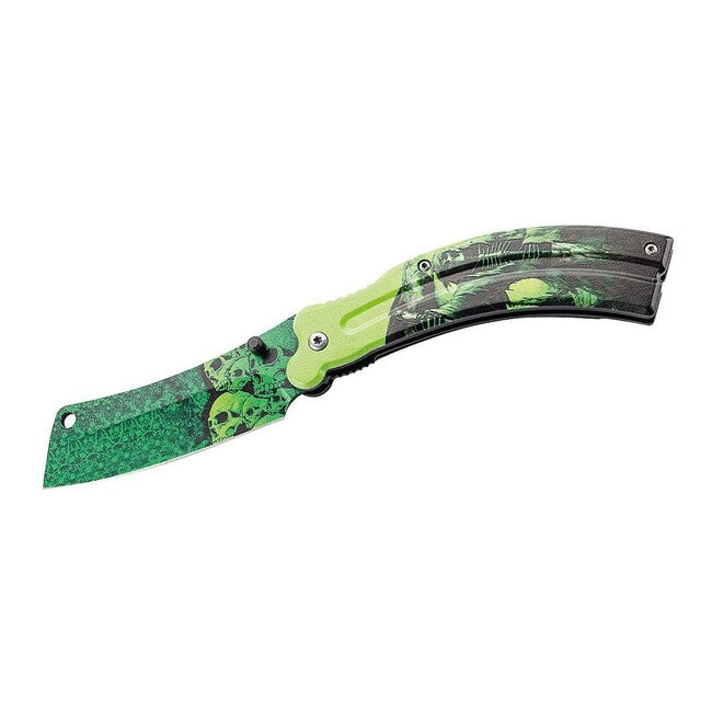 Herbertz Einhandtaschenmesser 8,5cm Aluminium schwarz-grün 3D Schnitter