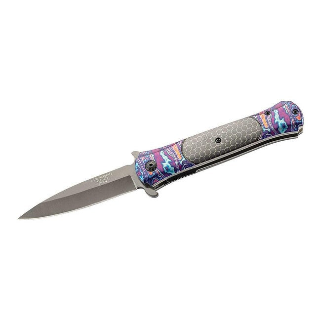 Herbertz Einhandtaschenmesser 8,5cm rostfreier Stahl, Farbdruck