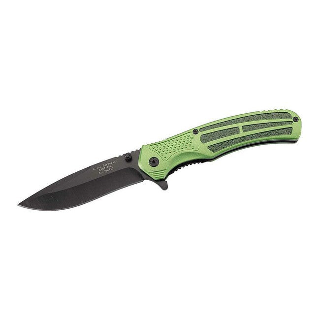 Herbertz Einhandtaschenmesser 8,7cm, aluminium, grün