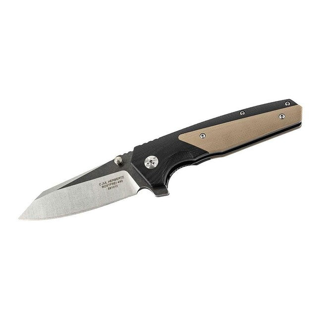Herbertz Einhandtaschenmesser 9,5cm, g10 schwarz-grün