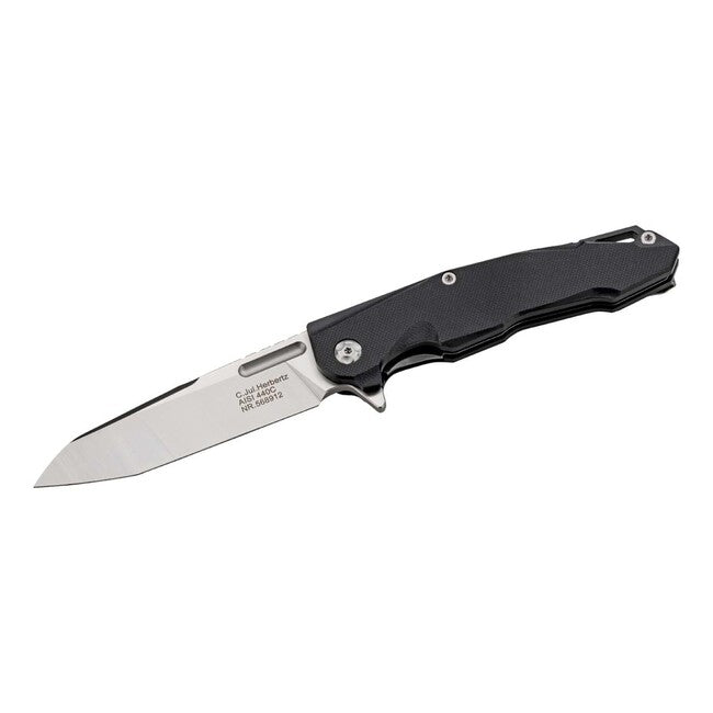 Herbertz Einhandtaschenmesser 9,7cm strukturiertes G10, schwarz