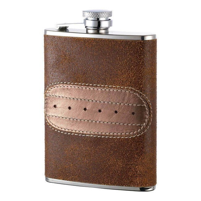Herbertz Spatel 170 ml, edelstahl mit Leder- und Wildlederelementen, 13,5 cm