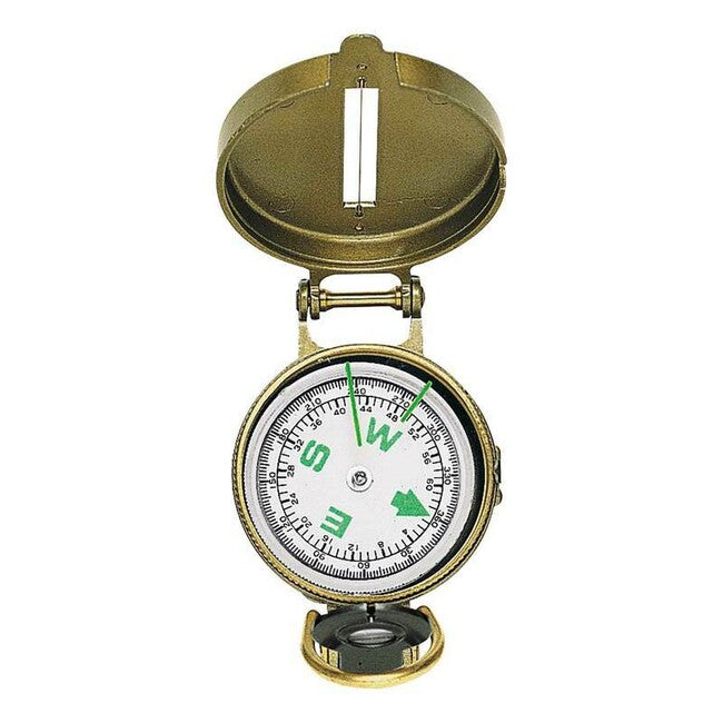 Herbertz Scout Kompass 7,4 cm aluminiumgehäuse 360 Grad Teilung / 64 Linien, gold