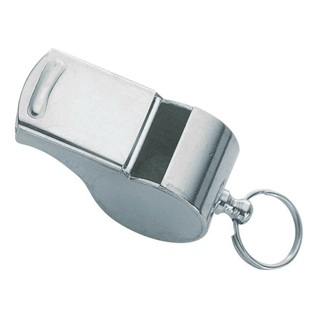 Herbertz Schneckenform Signalpfeife 7 cm, Messing vernickelt
