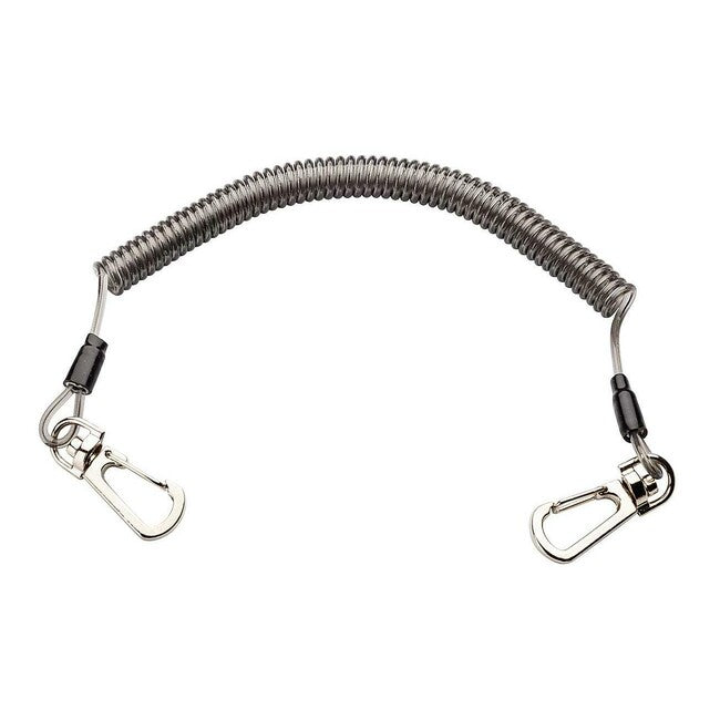 Herbertz Spiralseil mit Doppelkarabinern 28cm