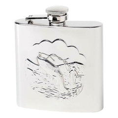 Herbertz Flachmann 177ml, edelstahl, Fisch