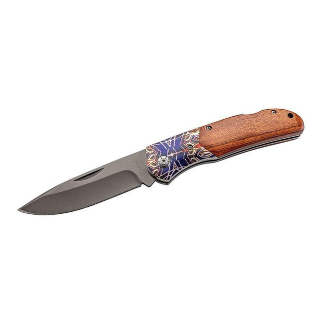 Herbertz taschenmesser 9,5 cm, cocobolo, farbiger Druck