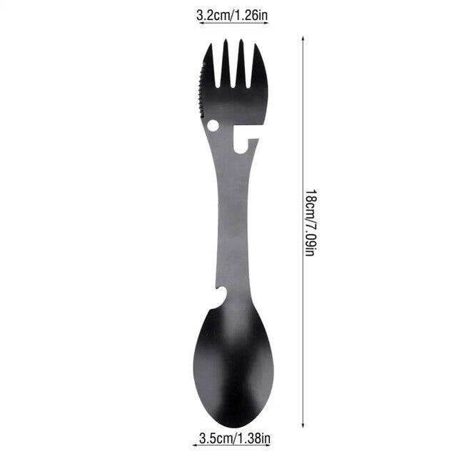 DRAGOWA Tactical Camping Utensil 5in1 Erin, Black