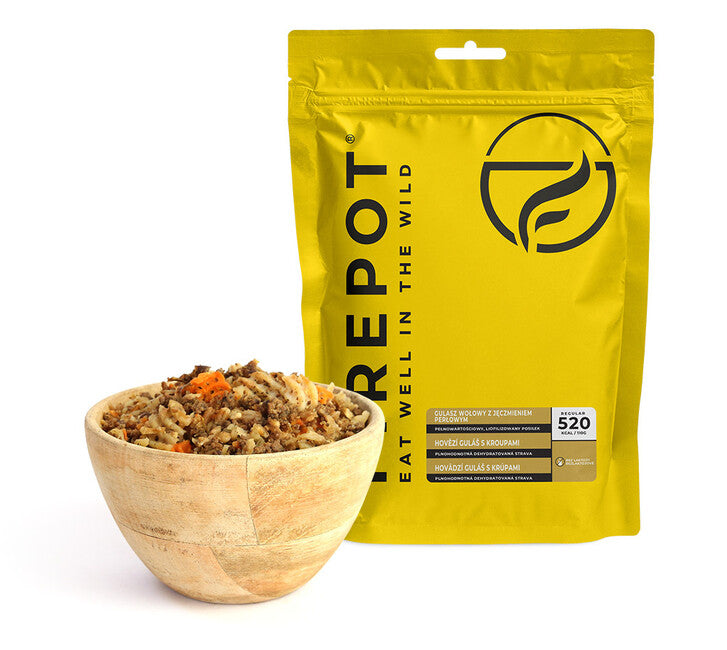 Firepot Rindergulasch mit Grütze, 110g