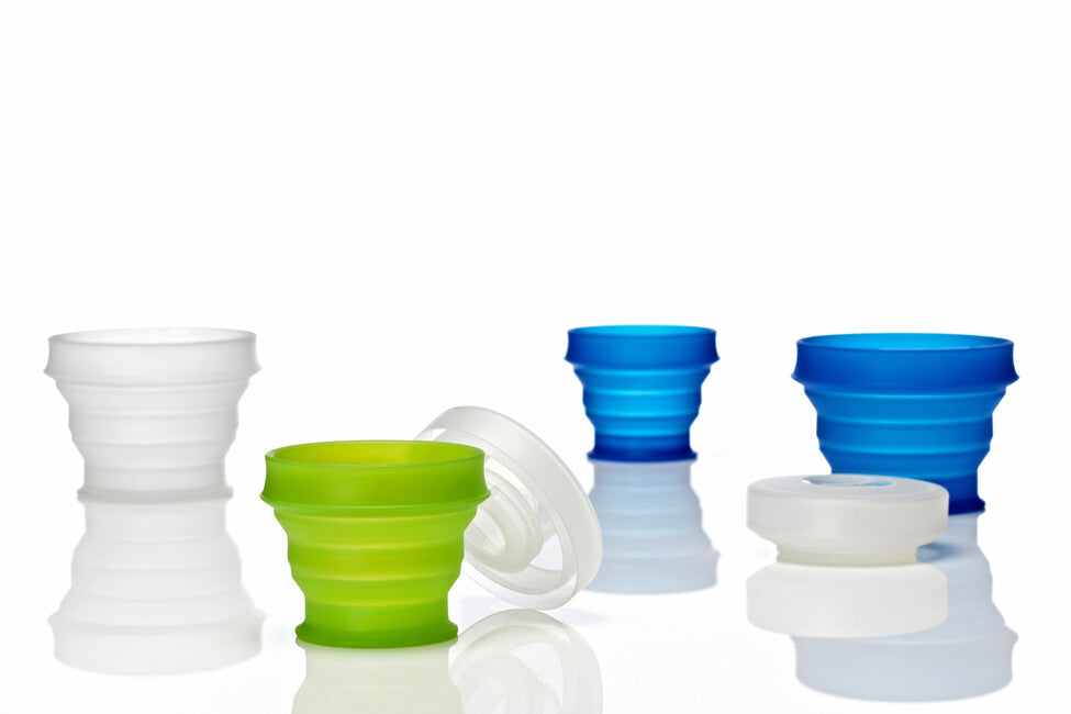 Humangear GoCup faltbarer, hygienischer und verpackbarer Reisebecher 237 ml grün
