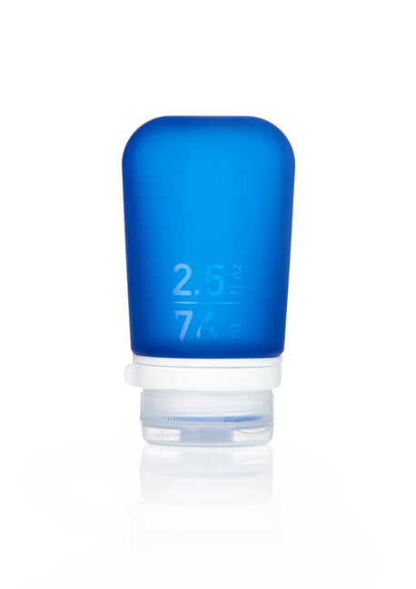 Humangear GoToob+ Silikon Reiseflasche / Behälter ' 74 ml dunkelblau