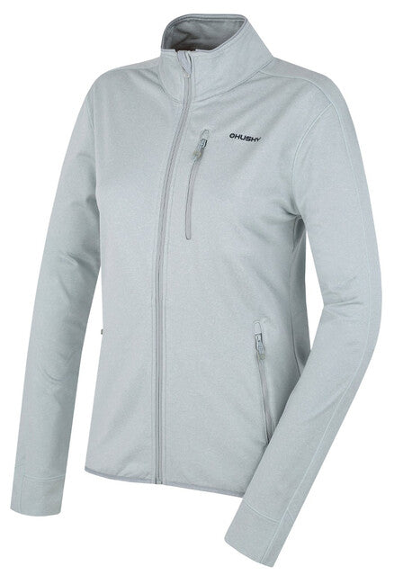 HUSKY Ane Damen-Sweatshirt mit Reißverschluss, hellgrau, L