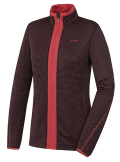 HUSKY Artic Zip Damen-Sweatshirt mit Reißverschluss, dunkelgrau/weinrot
