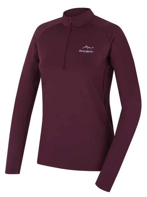 HUSKY Tromi Zip damen thermo-shirt mit reißverschluss , violett