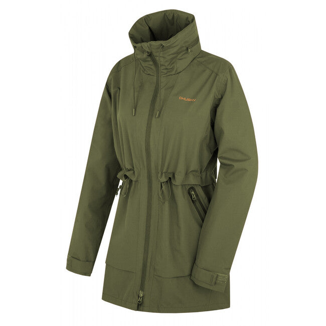 HUSKY Nevr ženski hardshell plašč, temno khaki