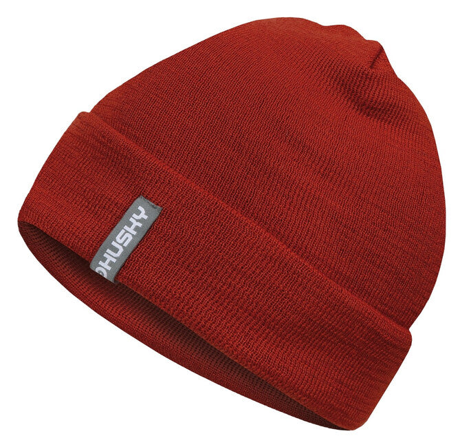 HUSKY Merhat 1 men's merino beanie, brick red