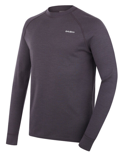 HUSKY Aron Herren-Merino-Sweatshirt, graphite, XXL