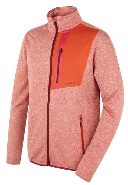 HUSKY Ane herren kapuzenpullover mit reißverschluss dk. ziegelorange