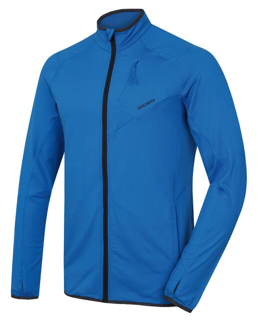 HUSKY Tarp men's zip-up sweatshirt, neon blue, M