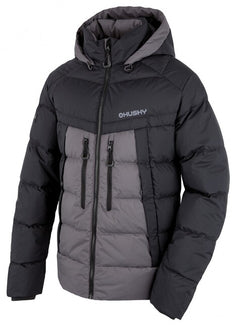 HUSKY Durra Herren-Daunenjacke, schwarz/grau