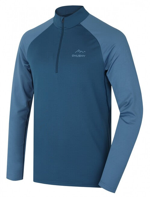 HUSKY Tromi Zip herren thermo-shirt mit reißverschluss, blau