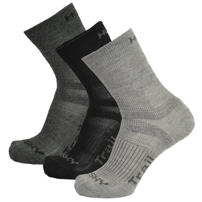 HUSKY Trail socken 3er Pack, schwarz/anthrazit/hellgrau