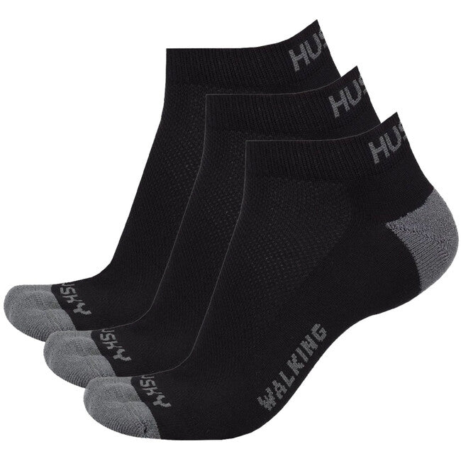 HUSKY Walking-socken 3er-Pack, schwarz