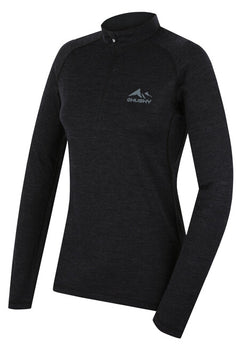 HUSKY termopradlo Merino T-Shirt dl Merow zips L, schwarz