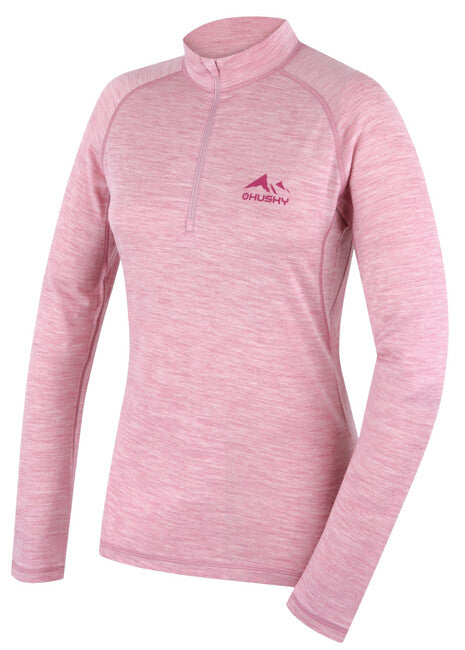 HUSKY termopradlo Merino T-Shirt dl Merow Zips L, faded pink