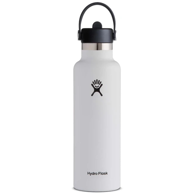 Hydro Flask Thermoflasche mit Mundstück 21 OZ Standard Flex Straw Cap, weiß