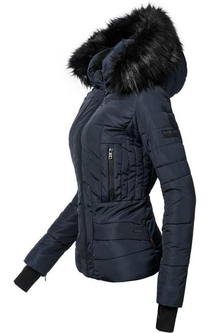 Navahoo Adele damen Winterjacke mit Kapuze, dunkelblau