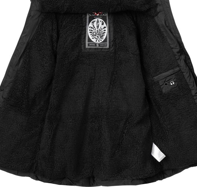 Navahoo Adele damen Winterjacke mit Kapuze, schwarz